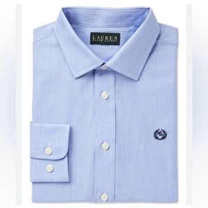 Lauren Ralph Lauren Boys  Long-Sleeve Poplin Button-Down Dress Shirt size 8